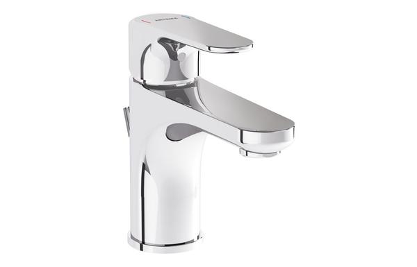 VitrA Root Round Compact Basin Mixer w/Waste Lever - Chrome